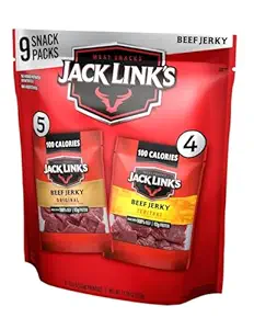 41-GHHWOKHL._SY300_SX300_QL70_FMwebp_ Jack Link's Beef Jerky Variety Pack - Includes Original and Teriyaki Jerky, Bulk Protein Snack Pack, Good Source of Protein, Meat Snacks Made with 100% Beef, Individual Bags - 1.25 Oz (Pack of 9)